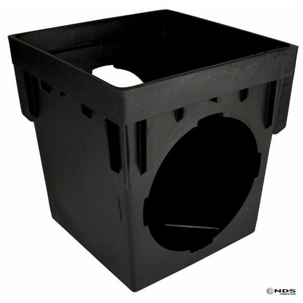 9 in. Square Catch Basin with 2 Openings