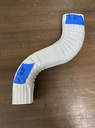 2"x3" A/B Downspout adapter White